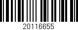 Código de barras (EAN, GTIN, SKU, ISBN): '20116655'