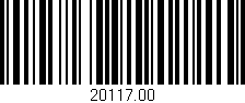 Código de barras (EAN, GTIN, SKU, ISBN): '20117.00'