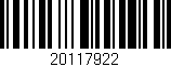 Código de barras (EAN, GTIN, SKU, ISBN): '20117922'