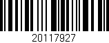 Código de barras (EAN, GTIN, SKU, ISBN): '20117927'