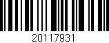 Código de barras (EAN, GTIN, SKU, ISBN): '20117931'