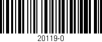 Código de barras (EAN, GTIN, SKU, ISBN): '20119-0'