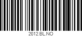 Código de barras (EAN, GTIN, SKU, ISBN): '2012.BL.NO'
