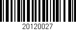 Código de barras (EAN, GTIN, SKU, ISBN): '20120027'