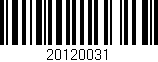 Código de barras (EAN, GTIN, SKU, ISBN): '20120031'