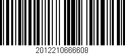 Código de barras (EAN, GTIN, SKU, ISBN): '2012210666608'
