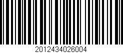 Código de barras (EAN, GTIN, SKU, ISBN): '2012434026004'