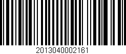 Código de barras (EAN, GTIN, SKU, ISBN): '2013040002161'