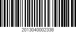 Código de barras (EAN, GTIN, SKU, ISBN): '2013040002338'