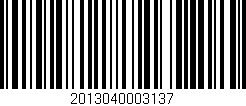 Código de barras (EAN, GTIN, SKU, ISBN): '2013040003137'
