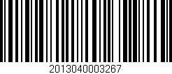 Código de barras (EAN, GTIN, SKU, ISBN): '2013040003267'