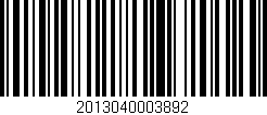 Código de barras (EAN, GTIN, SKU, ISBN): '2013040003892'