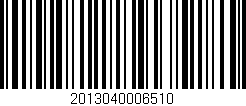 Código de barras (EAN, GTIN, SKU, ISBN): '2013040006510'