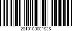 Código de barras (EAN, GTIN, SKU, ISBN): '2013100001936'