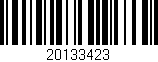 Código de barras (EAN, GTIN, SKU, ISBN): '20133423'