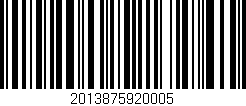Código de barras (EAN, GTIN, SKU, ISBN): '2013875920005'