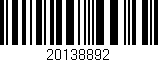 Código de barras (EAN, GTIN, SKU, ISBN): '20138892'