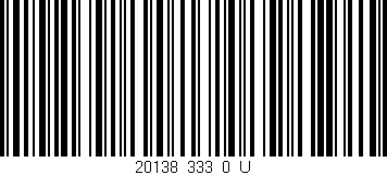 Código de barras (EAN, GTIN, SKU, ISBN): '20138_333_0_U'