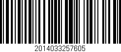Código de barras (EAN, GTIN, SKU, ISBN): '2014033257605'