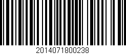 Código de barras (EAN, GTIN, SKU, ISBN): '2014071800238'
