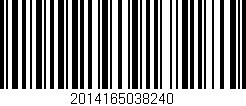 Código de barras (EAN, GTIN, SKU, ISBN): '2014165038240'