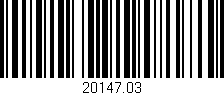 Código de barras (EAN, GTIN, SKU, ISBN): '20147.03'