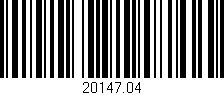 Código de barras (EAN, GTIN, SKU, ISBN): '20147.04'