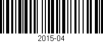 Código de barras (EAN, GTIN, SKU, ISBN): '2015-04'