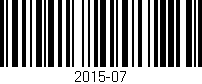 Código de barras (EAN, GTIN, SKU, ISBN): '2015-07'