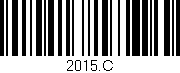 Código de barras (EAN, GTIN, SKU, ISBN): '2015.C'