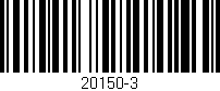 Código de barras (EAN, GTIN, SKU, ISBN): '20150-3'