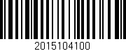 Código de barras (EAN, GTIN, SKU, ISBN): '2015104100'