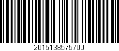 Código de barras (EAN, GTIN, SKU, ISBN): '2015138575700'