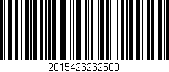 Código de barras (EAN, GTIN, SKU, ISBN): '2015426262503'