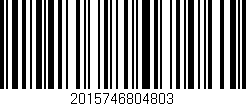 Código de barras (EAN, GTIN, SKU, ISBN): '2015746804803'