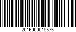 Código de barras (EAN, GTIN, SKU, ISBN): '2016000019575'