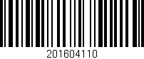 Código de barras (EAN, GTIN, SKU, ISBN): '201604110'
