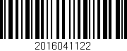 Código de barras (EAN, GTIN, SKU, ISBN): '2016041122'