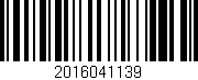 Código de barras (EAN, GTIN, SKU, ISBN): '2016041139'