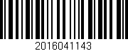 Código de barras (EAN, GTIN, SKU, ISBN): '2016041143'