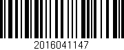 Código de barras (EAN, GTIN, SKU, ISBN): '2016041147'