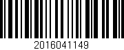 Código de barras (EAN, GTIN, SKU, ISBN): '2016041149'