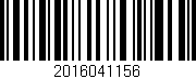 Código de barras (EAN, GTIN, SKU, ISBN): '2016041156'