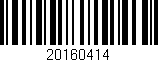 Código de barras (EAN, GTIN, SKU, ISBN): '20160414'