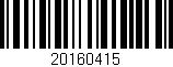 Código de barras (EAN, GTIN, SKU, ISBN): '20160415'