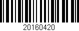 Código de barras (EAN, GTIN, SKU, ISBN): '20160420'
