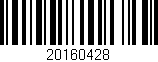 Código de barras (EAN, GTIN, SKU, ISBN): '20160428'