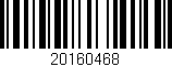 Código de barras (EAN, GTIN, SKU, ISBN): '20160468'