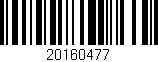 Código de barras (EAN, GTIN, SKU, ISBN): '20160477'