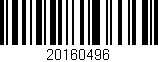Código de barras (EAN, GTIN, SKU, ISBN): '20160496'